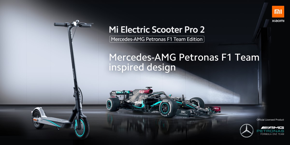 Xiaomi lança scooter Mi Electric Scooter Pro 2 no Mercedes-AMG Petronas F1 Team Edition