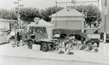 Unimog faz sua estreia mundial na feira agrícola alemã em 1948