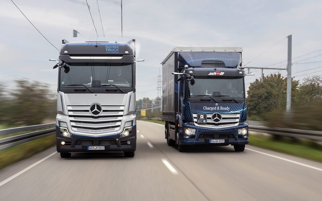 Debate entre a bateria elétrica versus hidrogênio, Daimler Truck busca a estratégia de duas vias com ambas as tecnologias