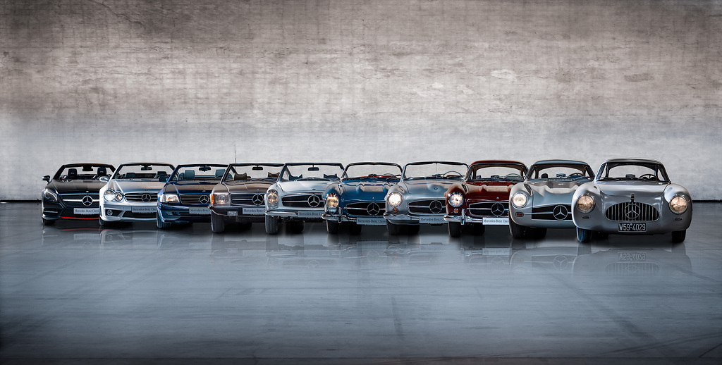 Mercedes SL, 70 anos de um ícone, do "Gullwing" ao novo AMG
