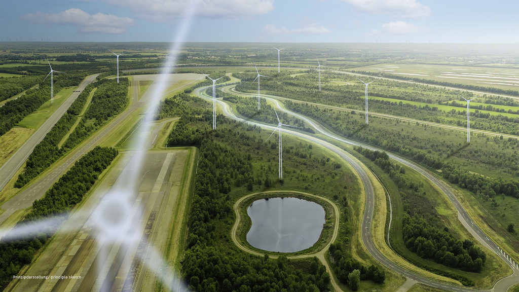 Mercedes-Benz planeja construir parque eólico em sua pista de testes em Papenburg, norte da Alemanha
