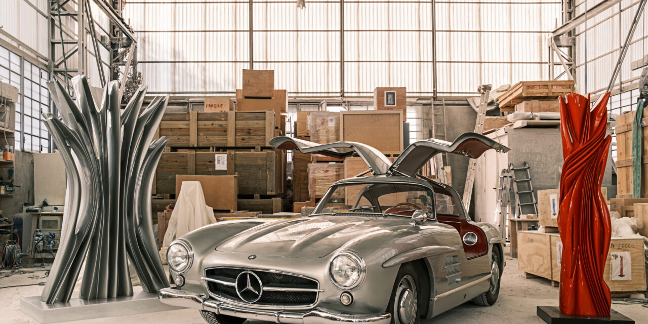 Mercedes-Benz 300 SL ‘Gullwing’ é a inspiração para duas esculturas de Pablo Atchugarry
