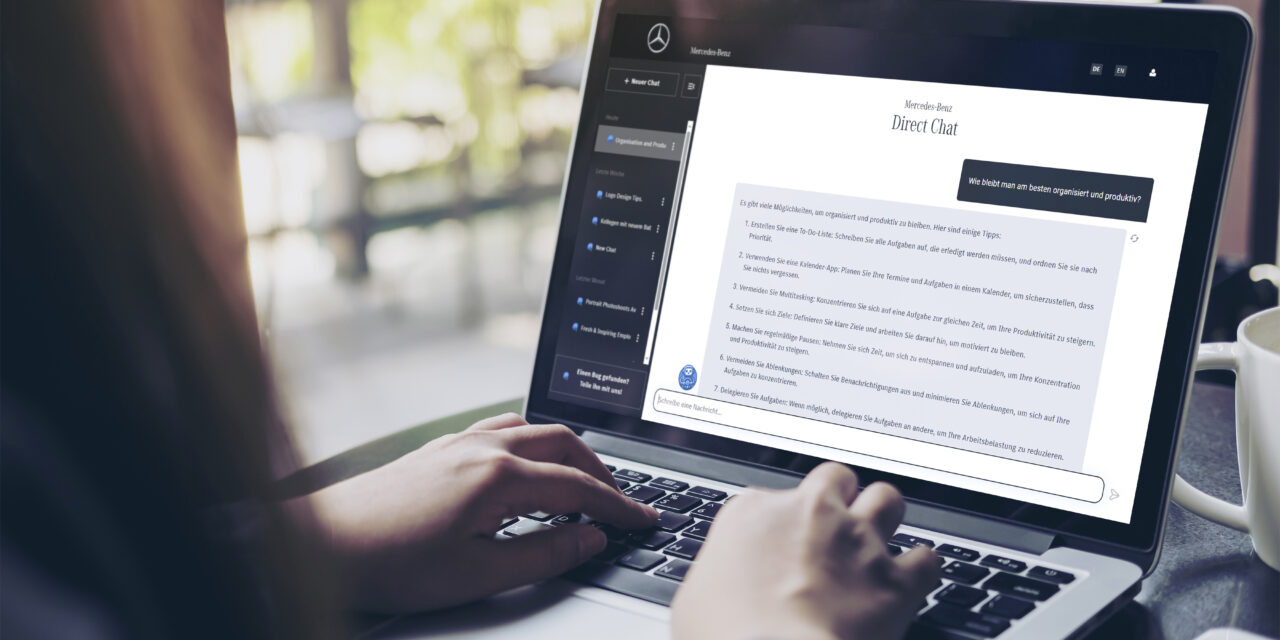 Mercedes-Benz Direct Chat, um aplicativo ChatGPT interno para funcionários