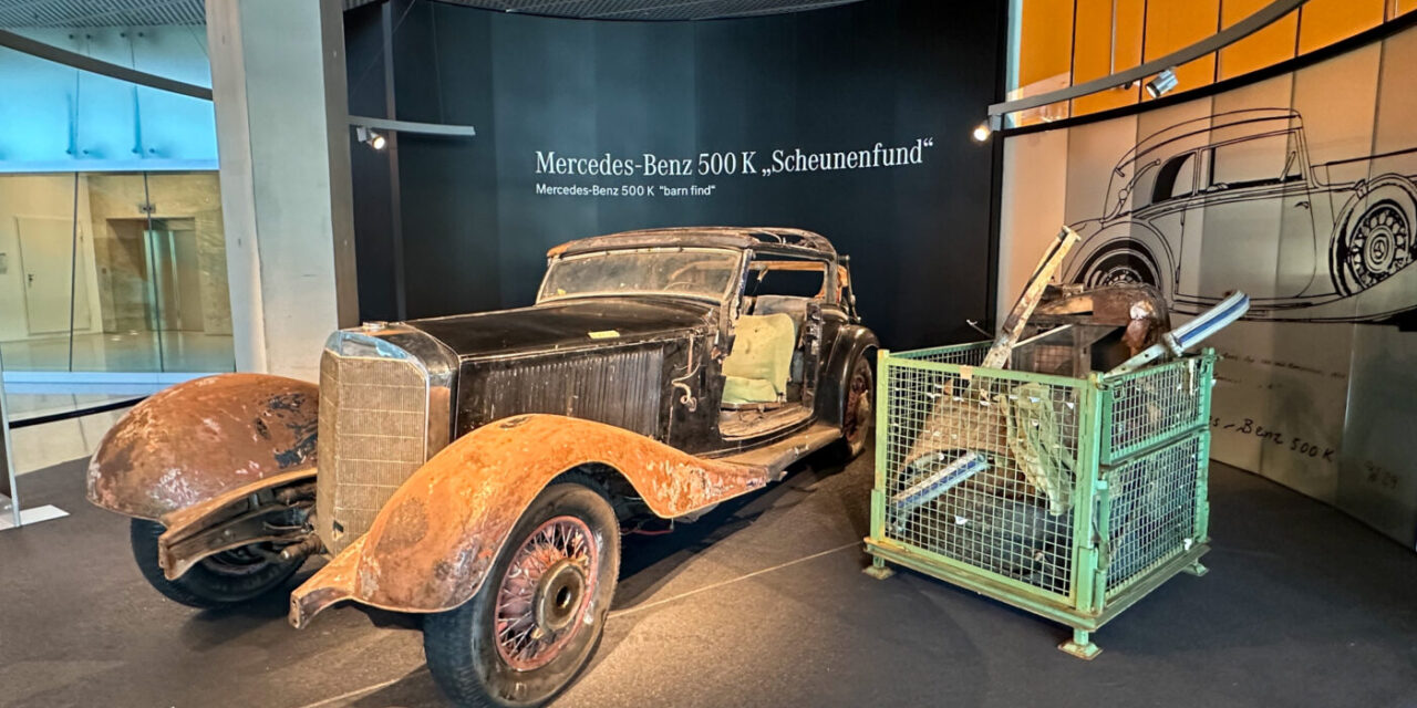 Museu Mercedes-Benz exibe um 500 K Cabriolet B encontrado em um celeiro
