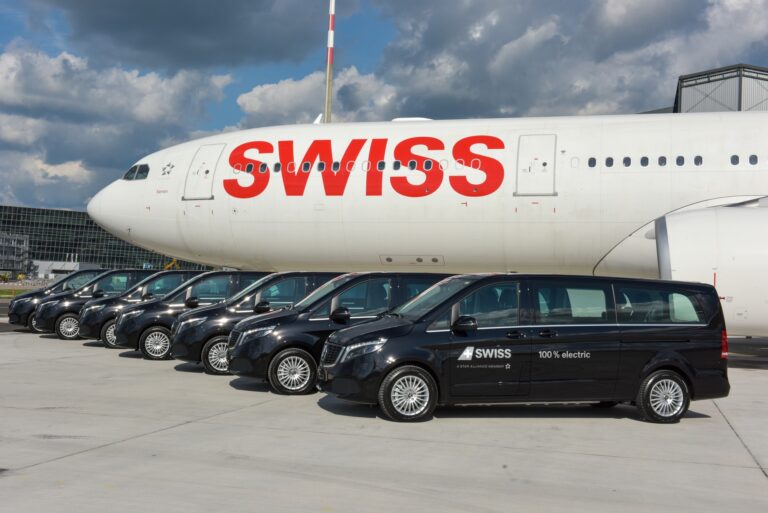 SWISS AIRLINES terá vans Mercedes EQV PARA TRANSFERÊNCIAS VIP EM ZURIQUE