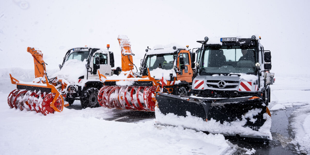 Mercedes-Benz Special Trucks ajudam a limpar a estrada alpina de Grossglockner
