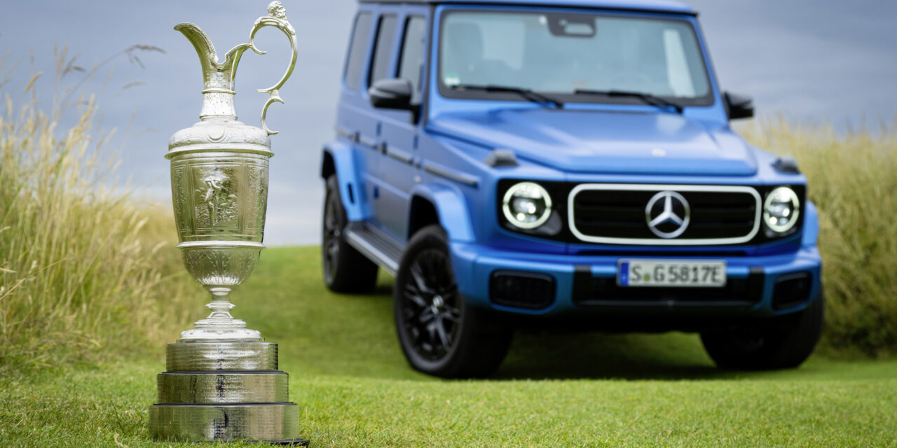 Classe G elétrico leva o troféu de volta ao campeonato de golfe The Open