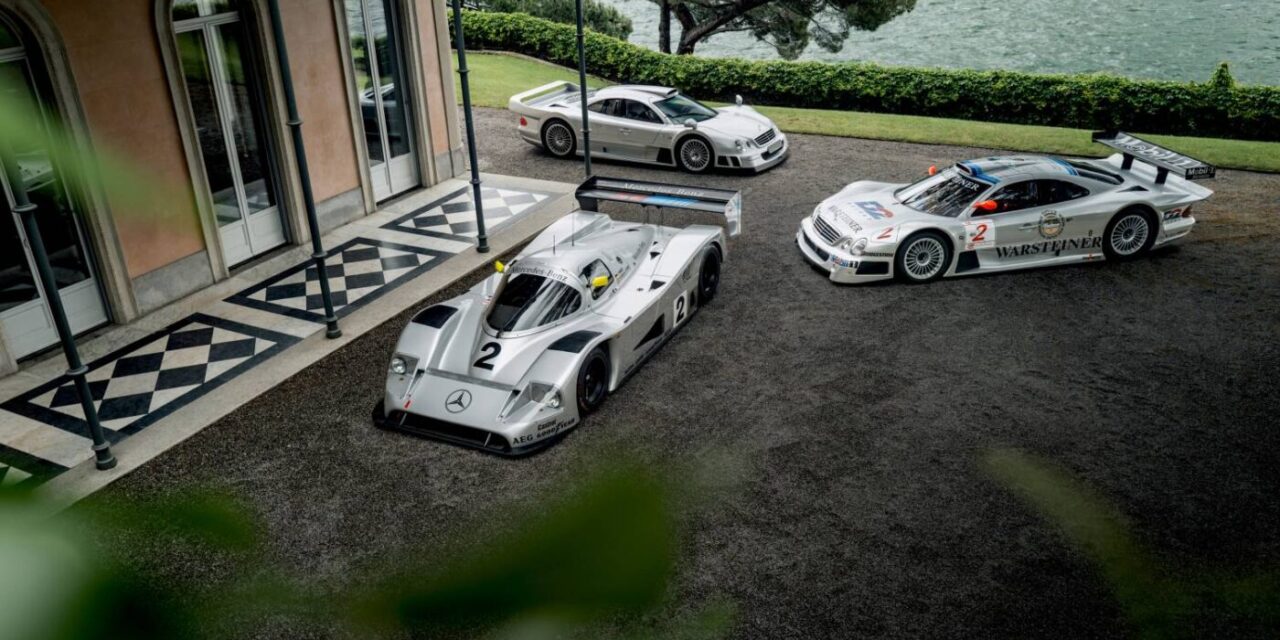 Raro encontro de dois CLK GTR, no Lago de Como, Itália