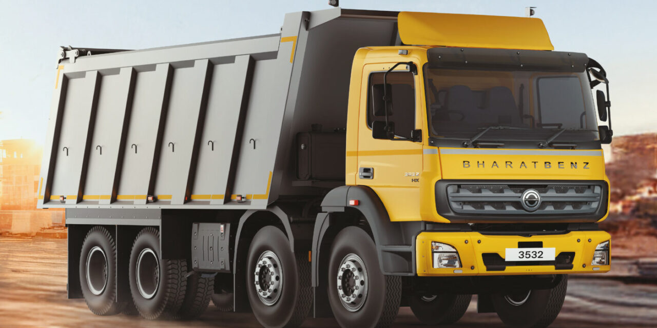 BharatBenz apresenta novos caminhões para o setor de construção e mineração na Índia